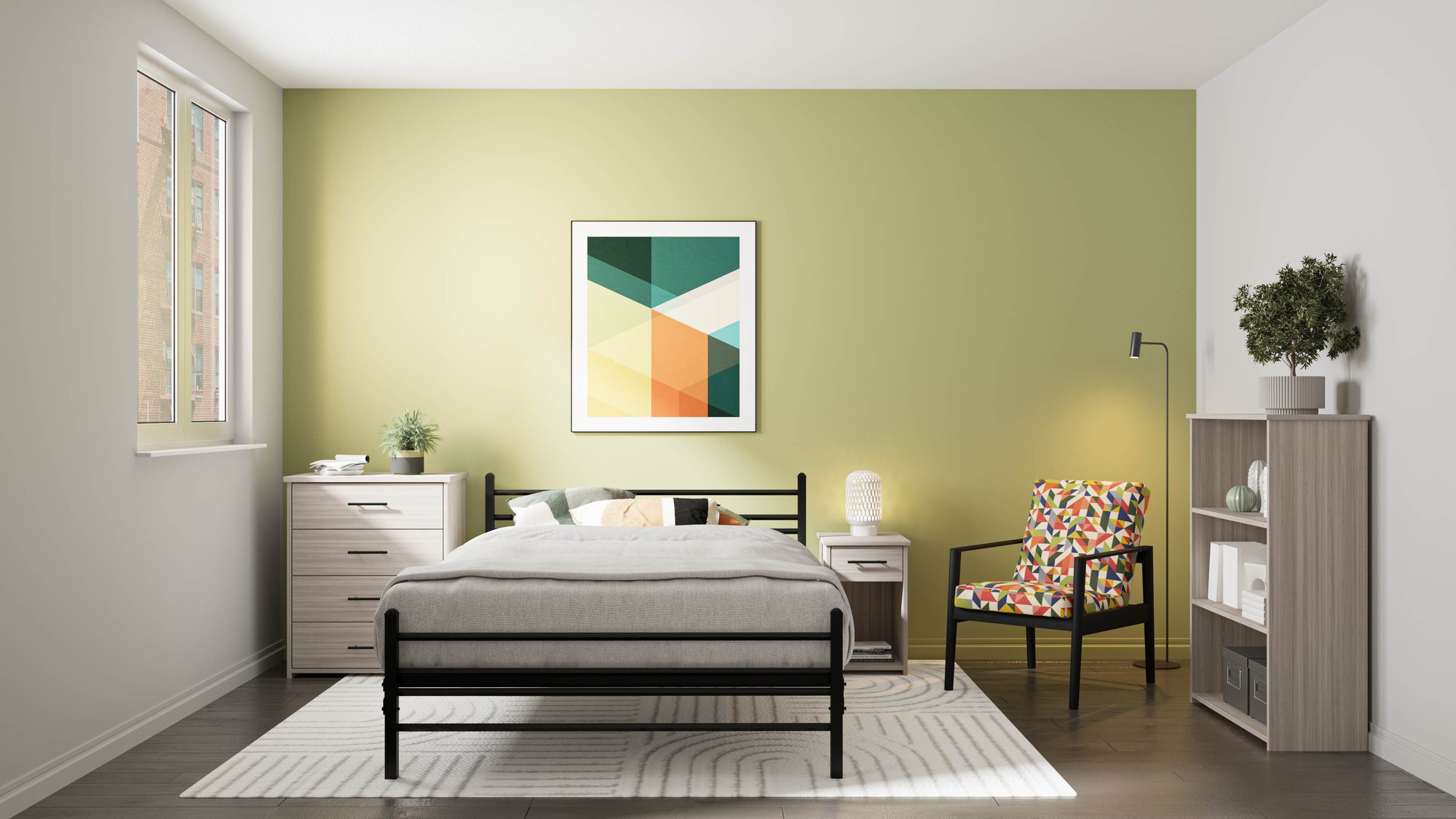 Prospect bedroom double bed front view Prospect bedroom double bed front view